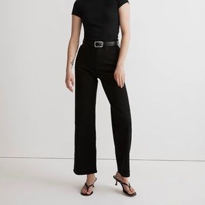 Madewell Perfect Vintage Wide-Leg Jean in black Carbondale Wash size 24